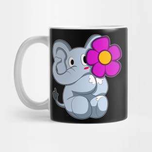 Elephant with Flower Mug